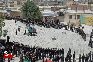 مراسم عزاداری سنتی دوره دوش در فامنین برگزار شد