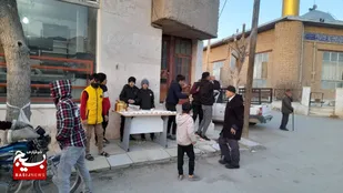 برپایی ایستگاه صلواتی به مناسبت ایام شعبانیه در نردین
