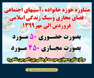 ارائه خدمات مرکز مشاوره مجازی موسسه فرهنگی بین الحرمین شاهرود