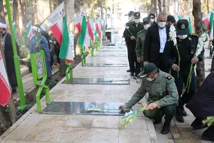 مزار مطهر شهدا غبار روبی وشانی شد