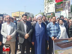 حمایت مردم شهرستان جویبار از رزمندگان شجاع ایران اسلامی در بمباران اهداف نظامی رژیم اشغالگر قدس