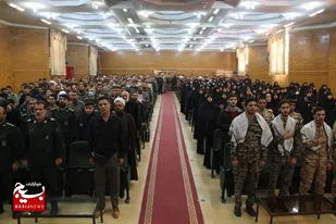 استماع بیانات مقام معظم رهبری باحضور بسیجیان در همدان