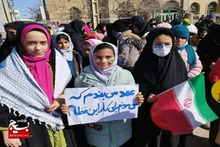 راهپیمایی ۲۲ بهمن در بخش حسین آباد ناظم ملایر