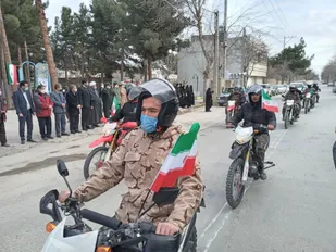 مراسم رژه خودرویی در شهر آشخانه