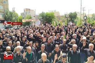 اجتماع عظیم عزاداران حسینی دیار آیت&zwnj;الله بهاری در روز تاسوعا