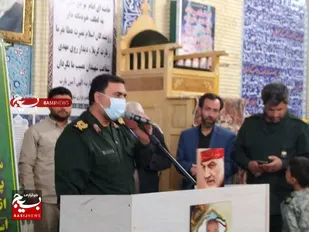 برگزاری اولین یادواره شهادت حاج قاسم سلیمانی و شهید کرمعلی قریه میرزایی در مصلی راین