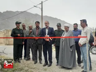 افتتاح کانال آبرسانی کشاورزی در بوانات توسط بسیج سازندگی