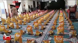 توزیع بیش&zwnj;از ۱۰ هزار بسته معیشتی بین نیازمندان به&zwnj;مناسبت ماه مبارک رمضان+فیلم