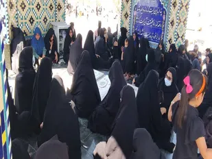پیاده رویی جاماندگان اربعین حسینی در روستای دولت آباد