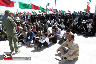 حضور زائرین راهیان نور کنگان در یادمان منطقه عملیاتی والفجر ۸