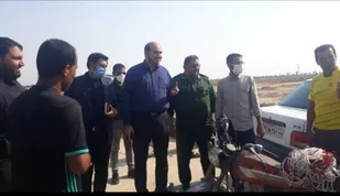معارفه مسئول نهاد پیشرفت و آبادانی با حضور رئیس بنیاد علوی در ناحیه مقاومت بسیج شادگان