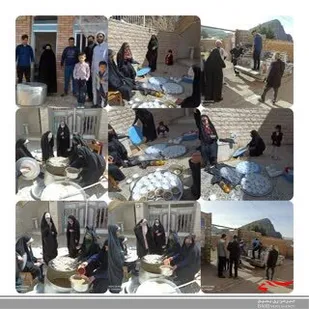 پخت آش نذری در روستای خُنگ