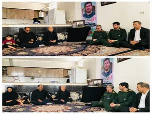سردار حسینی با خانواده شهید نخبه احمدی دیدار کرد