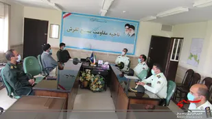 دیدار فرمانده نیروی انتظامی شهرستان تفرش با فرمانده بسیج تفرش