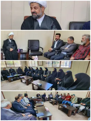 دیدار اعضای کانون بسیج هنرمندان دیار کریمان به همراه جمعی از مدیران انجمن های هنری ادبی با امام جمعه شهرستان رباط کریم