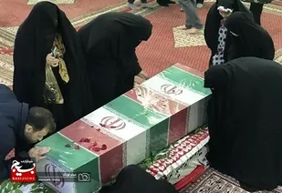 مراسم تشییع پیکر مطهر شهید گمنام در مسجد رضوان برگزار شد