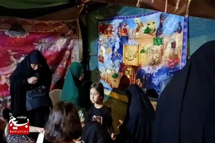 برپایی غرفه&zwnj;های ویژه کودک در حاشیه تجمع مردمی شهرستان تویسرکان