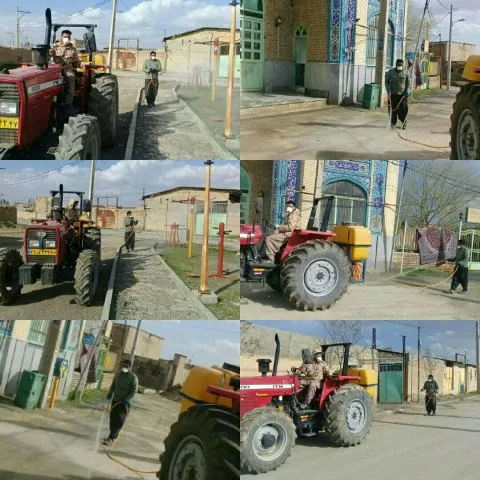 گندزدایی و ضدعفونی روستای تبرته از توابع فراهان