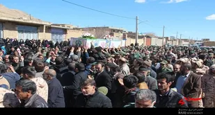 تشییع پیکر مطهر شهید مدافع امنیت در دهنو