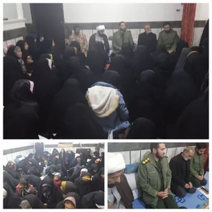 بازدید فرمانده سپاه نهبندان از گروه قرآنی ۱۵۰ نفره خواهران چاهداشی