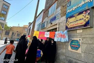 برپایی ایستگاه صلواتی به همت پایگاه شهید یلفانی همدان
