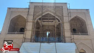 آغاز احیای کاشی&zwnj;کاری&zwnj; سردر میراث جهانی شیخ صفی&zwnj;الدین اردبیل