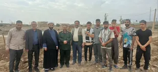 دومین بازدید فرمانده ناحیه بسیج هویزه و حجت&zwnj;الاسلام ابراهیمی از پروژه&zwnj;های عام&zwnj;المنفعه گروه جهادی شهدای مدافع حرم در بخش نیسان