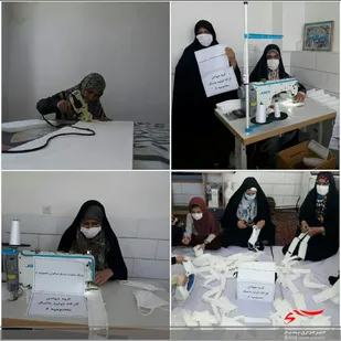 راه اندازی کارگاه تولیدی ماسک با همت جهادگران پایگاه معصومیه 5