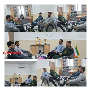 دیدار فرمانده حوزه مقاومت بسیج شهید شوشتری لیردف با شهردار لیردف