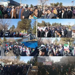حضور حماسی و دشمن شکن گردان های امام حسین علیه السلام لشکر 14 امام حسین علیه السلام در راهپیمایی 22 بهمن