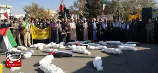 تجمع و راهپیمایی حمایت جهانی از کودکان مظلوم فلسطین در قزوین برگزارشد