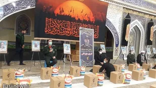 اهدا کمکهای مومنانه توسط کارکنان و بسیجیان سپاه ناحیه کرمانشاه