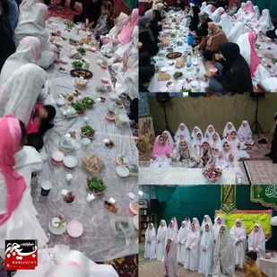 سفره افطاری روزه اولی ها در جوار امامزاده محمد (ع) نوشهر