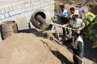 تکمیل منزل یکی از نیازمندان روستای ابر شاهرود+تصاویر