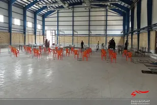 آماده سازی دومین مرکز واکسیناسیون شهرستان دامغان در طرح شهید سلیمانی سپاه