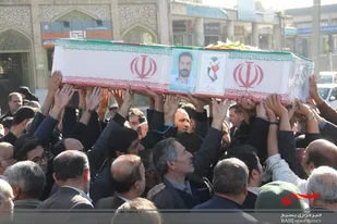 تشییع پیکر جانباز شهید در شهرکرد