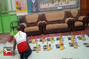 توزیع بسته های معیتشتی در رمضان در سرخه