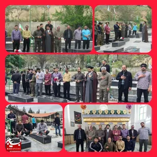 آئین گلباران و غبارروبی قبور مطهر شهدای شهرستان گلوگاه در گلزارشهدای سفیدچاه