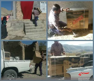 اهداءوسایل گرمایشی گروه جهادی مانه وسملقان به نیازمندان