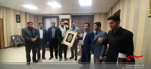 دیدار فرماندار شهرستان ریگان و برخی مسئولان با فرمانده سپاه بمناسبت هفته بسیج