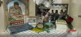حضور مسئول بسیج دانش آموزی اصفهان در منزل شهید عبدالرضا مجیری