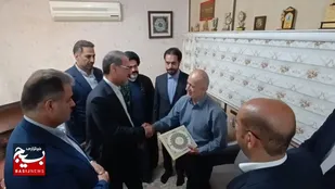 دیدار رئیس سازمان بازرسی کل کشور با پدر و مادر شهید مدافع حرم حسین بواس