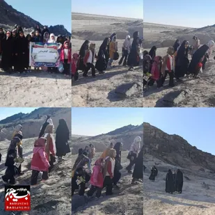 کوهپیمایی پایگاهی بسیجیان ناحیه هامون به مناسبت دهه فجر برگزار شد