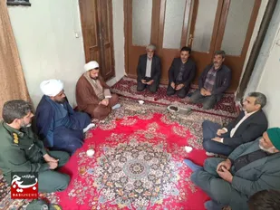 دیدار فرمانده ناحیه مقاومت بسیج شهرستان چناران با اهالی روستای بقمچ