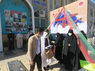 در سالروز ازدواج مولای متقیان حضرت علی (ع) در جوار قبر مطهر سپهبد شهید سلیمانی