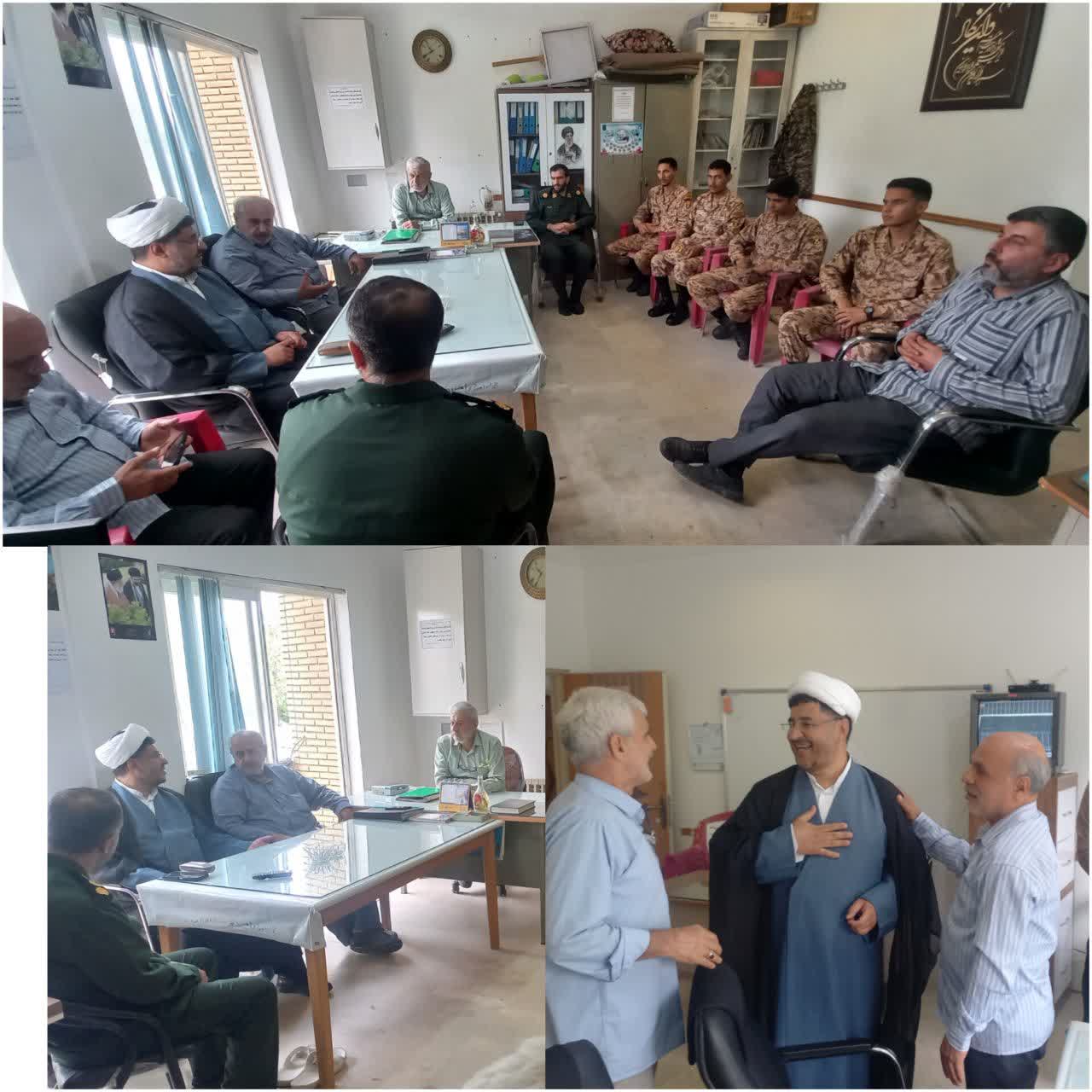 دیدار حجت الاسلام یعقوبی و جمعی از کارکنان کادر و وظیفه با وابستگان سپاه آق قلا