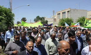 مراسم روز جهانی قدس با حضور اقشار مختلف مردم در نایین برگزار شد.