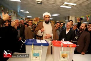 حضور مسئولین همدان در پای صندوق&zwnj;های اخذ رای