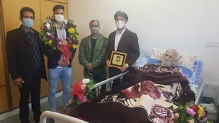 مدال برنز قهرمانی آسیا برگردان پدر شهید غنیمت پور در شاهرود به روایت تصویر