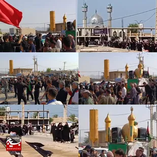 مراسم سوگواری تاسوعای حسینی (ع) در حرم امامزاده عبدالله (ع) بندرهندیجان